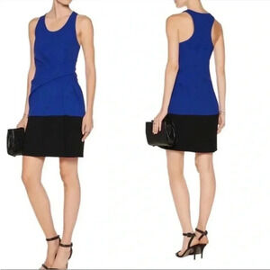 Alexander Wang Cabolt blue color block mini dress
